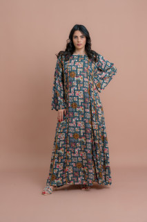 Abstract Geometric Maxi IK050 Blue image