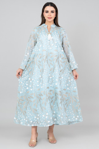 Soft Petals Embroidered Jalabiya OMN01