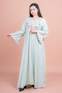 Modern Embroidered Jalabiya IK4013 Green image
